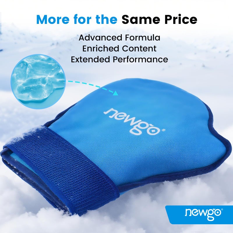 NEWGO Hand Ice Pack Gloves for Pain Relief, FSA Eligible 2 Pack Cold Gloves for Chemotherapy Neuropathy, Ice Glove for Hands Finger Injuries, Arthritis, Working Hands (Internal Length 8.7 Inches) - Image 3